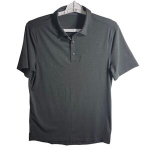 Lululemon ABC Polo Shirt Men's Black Short Sleeve Performance Golf Casual sm/med